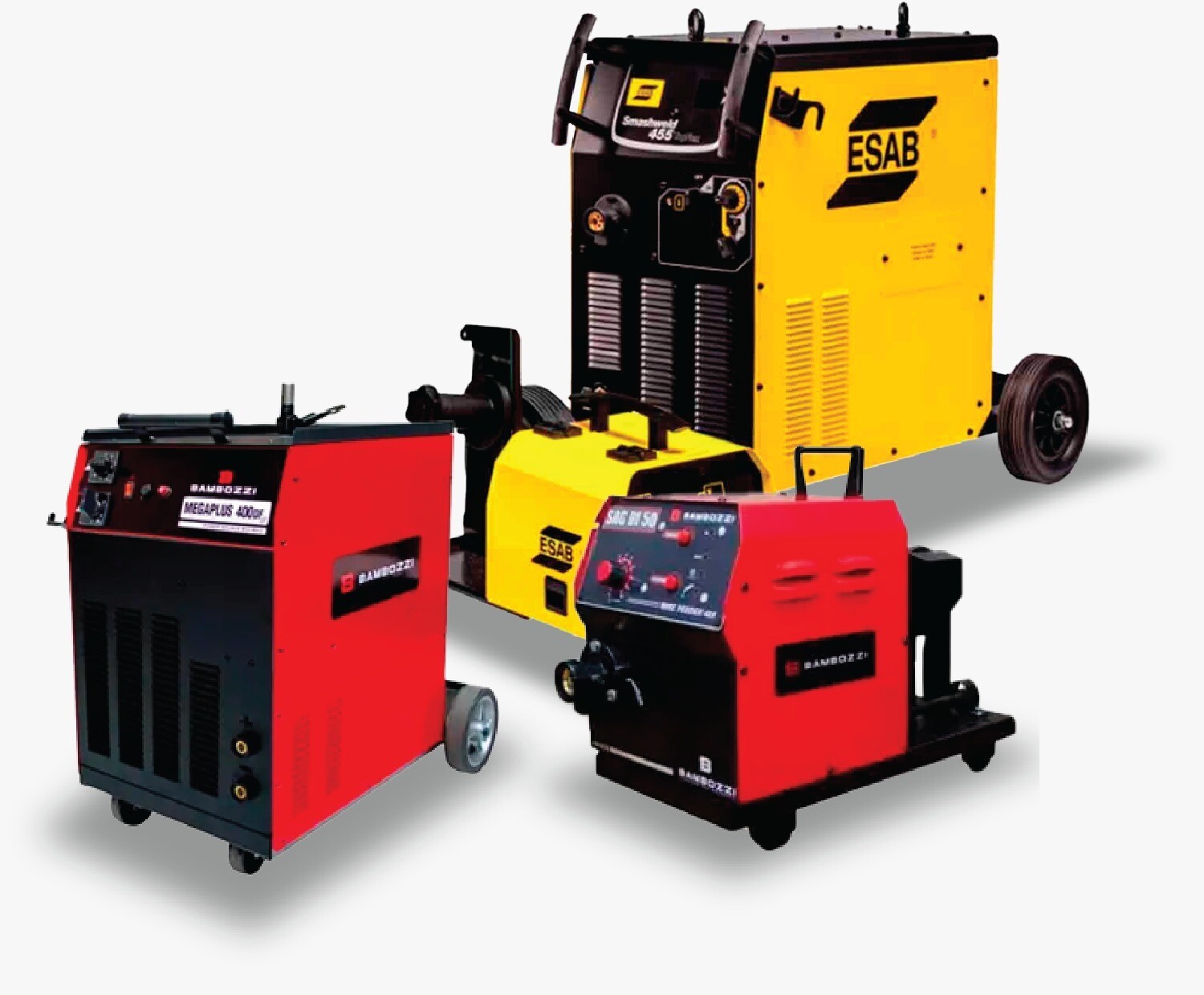 Kit 10 Unid. Máquinas de Solda Mega Plus 400 DF II, Bambozzi ou Esab Smashweld 455 Topflex