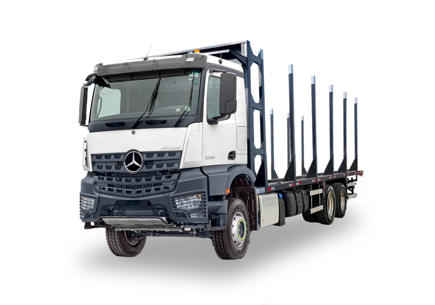 Caminhão MB Arocs 3351 6x4 24/25 Plataforma Florestal AIZI