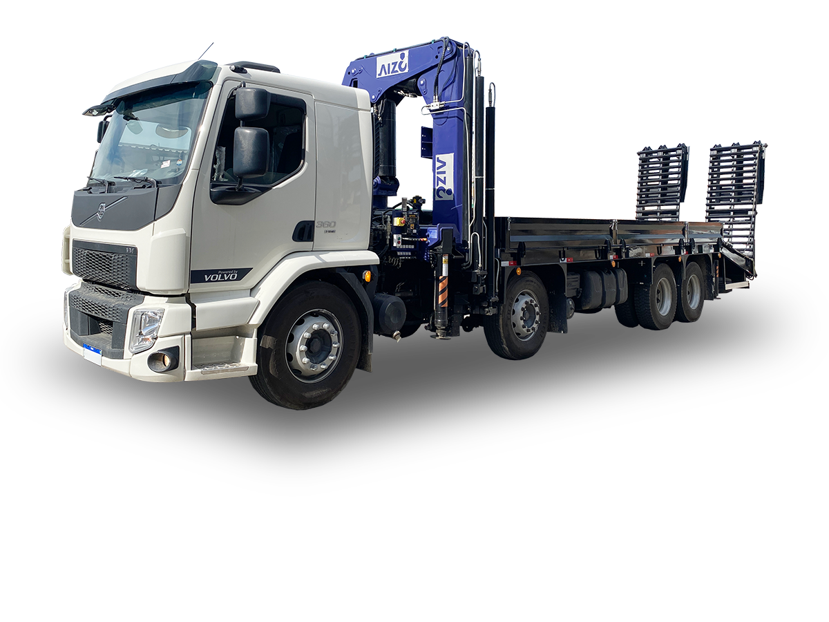 Caminhão Volvo  VM 360 8X2 24/25 Guindaste 45ton  AIZC+ Rampa e Plataforma Fixa 8,5M
