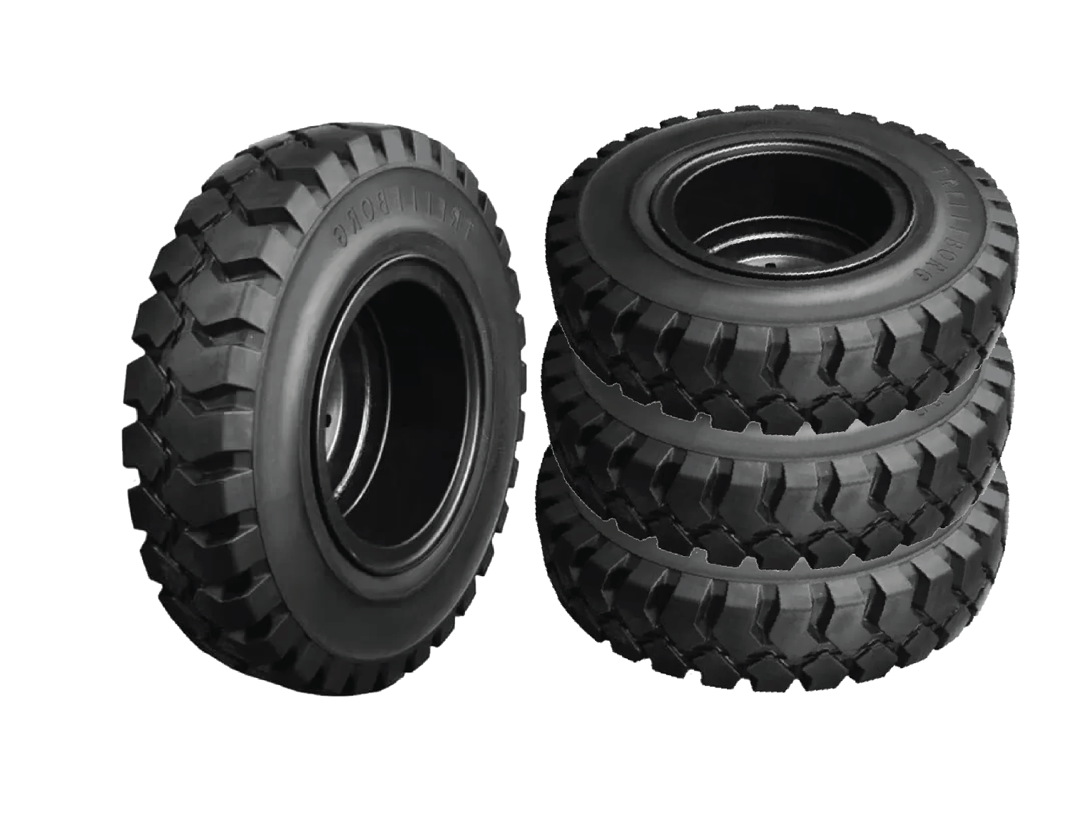Kit 16 Pneus Maciços Dual  Trelleborg Excavator 10.00-20