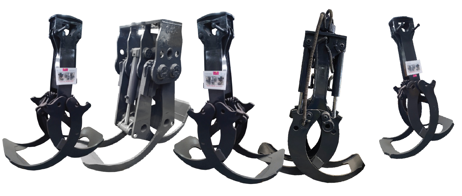Kit 10 Garras - 5 Florestais passantes + 3 Garras  florestais tip to tip + 2 Garras sucateiras