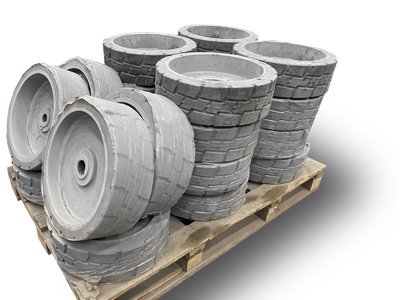 Kit 12 rodas plataforma elevatória Genie 15x5 1C