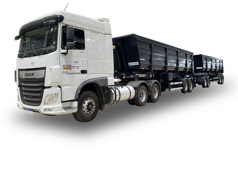 Conjunto DAF XF 530 6x4 23/23 150.893 km + Rodotrem Basculante 