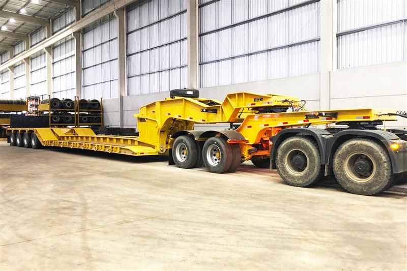 SR Prancha Carrega Tudo Pescoço Removível Dolly 4 Eixos 80 Ton AIZI 25/25