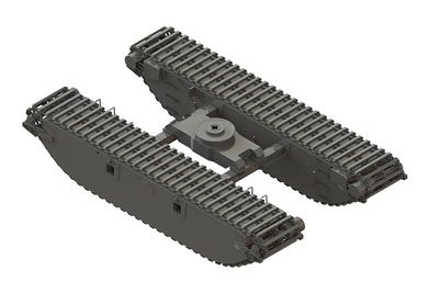 Kit Flutuadores AIZM Escavadeiras Anfíbias 13t  (chassi + flutuadores + esteiras)