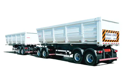 SR Rodotrem Caçamba Basculante 35m³ + 35m³ Engate C/ 5° roda 24/24 FACCHINI