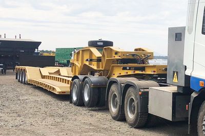 SR Prancha Carrega Tudo Pescoço Removível Dolly 4 Eixos 80 Ton AIZI 26/27