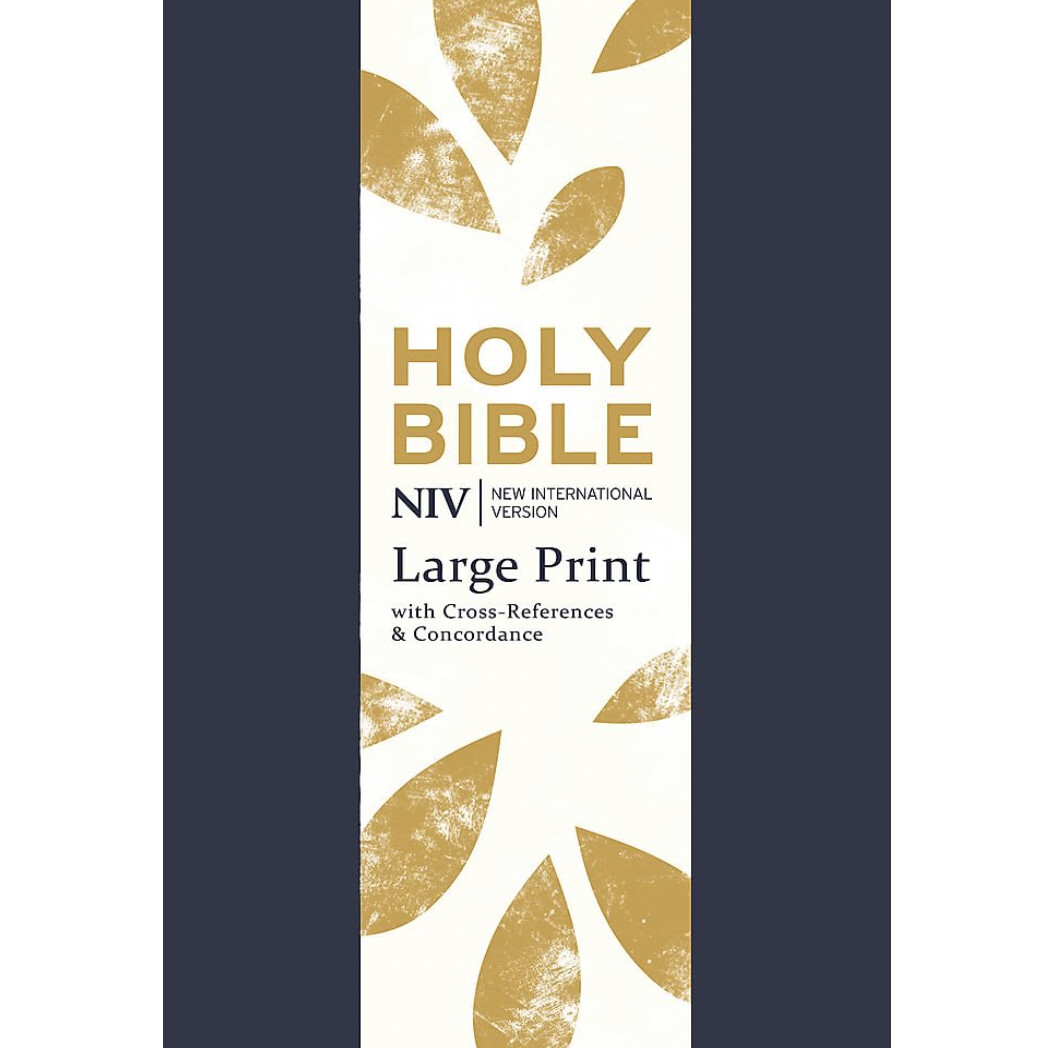 NIV Large Print Single Column Deluxe Reference Black