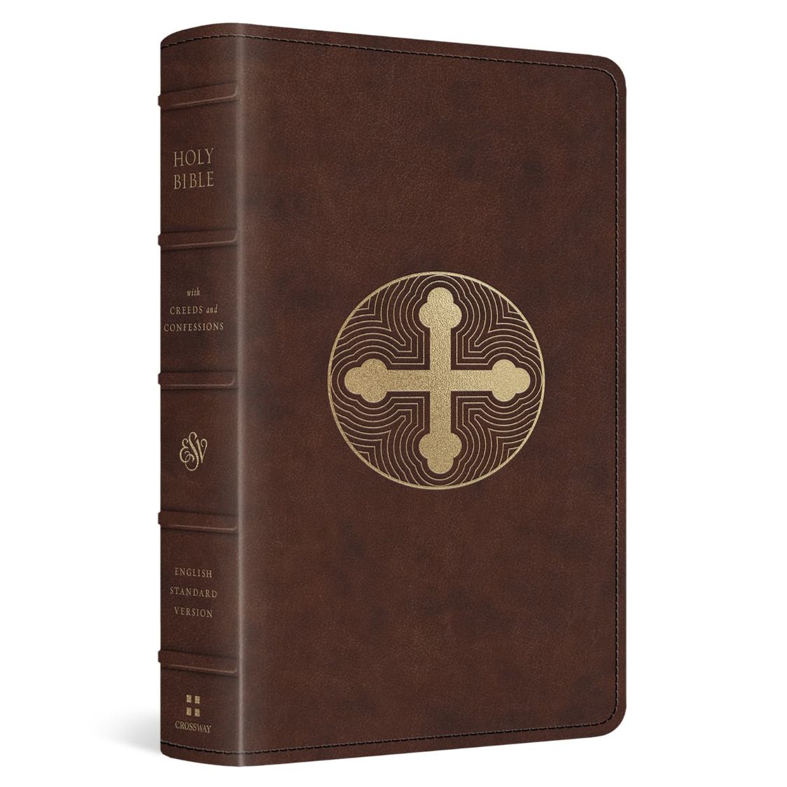 ESV Bible with Creeds and Confessions (TruTone, Brown, Cross Trefoil Design)