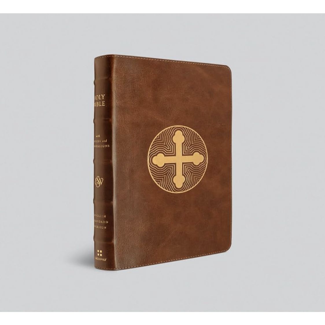 ESV Bible with Creeds and Confessions (TruTone, Brown, Cross Trefoil Design)