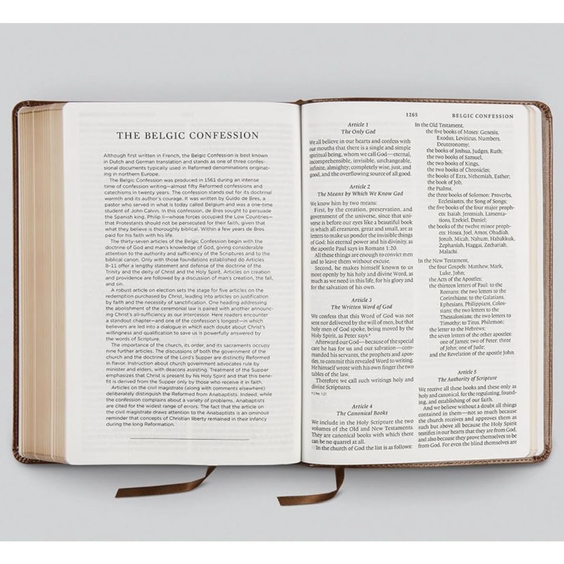 ESV Bible with Creeds and Confessions (TruTone, Brown, Cross Trefoil Design)