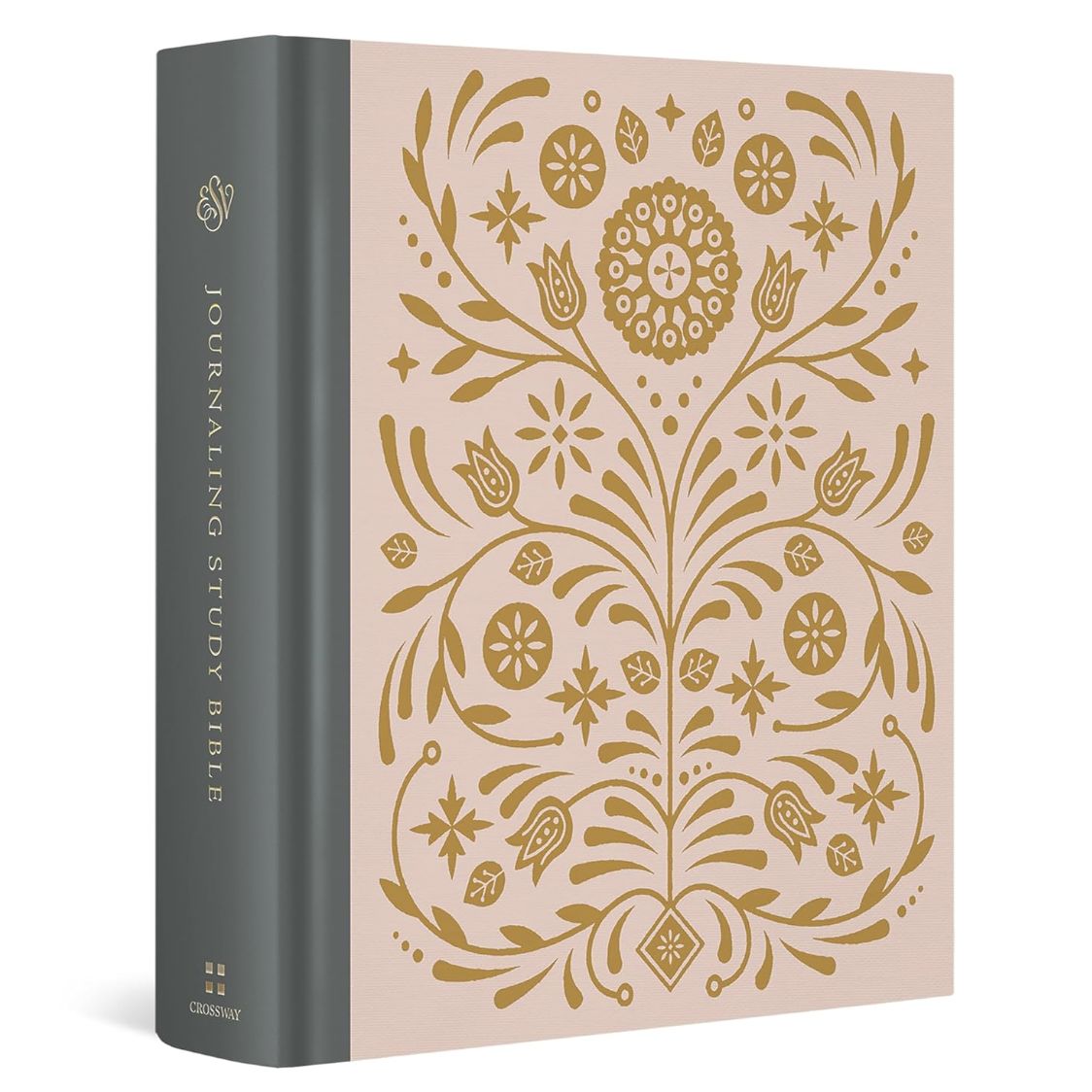 ESV Journaling Study Bible (Cloth over Board, Blush/Ochre, Floral Design)