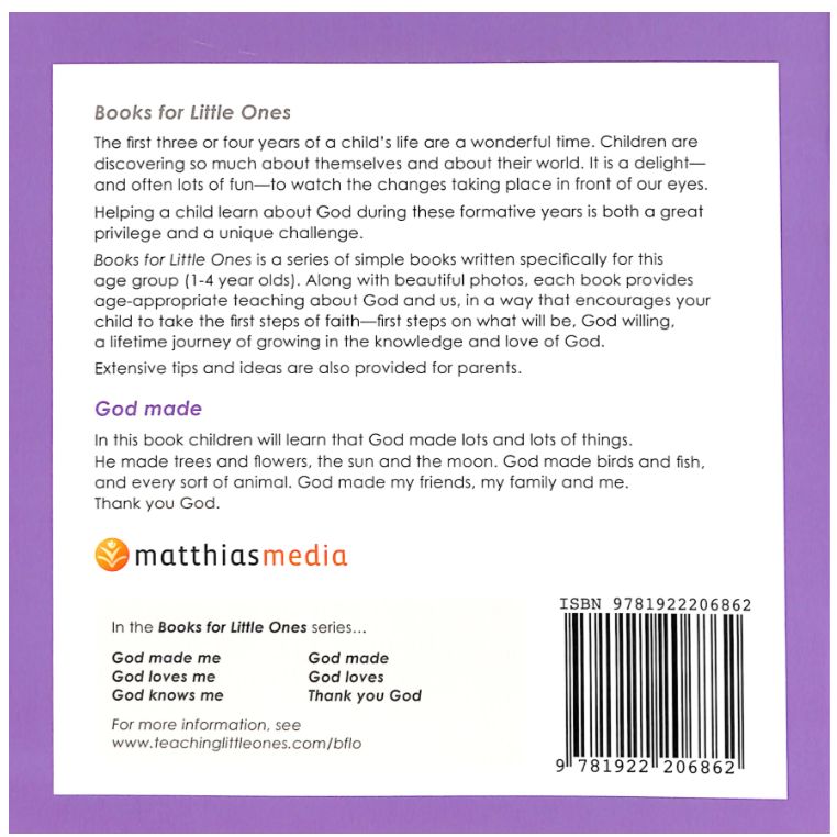 God Made (Books For Little Ones Series)