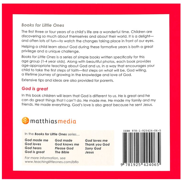 God is Great (Books For Little Ones Series)
