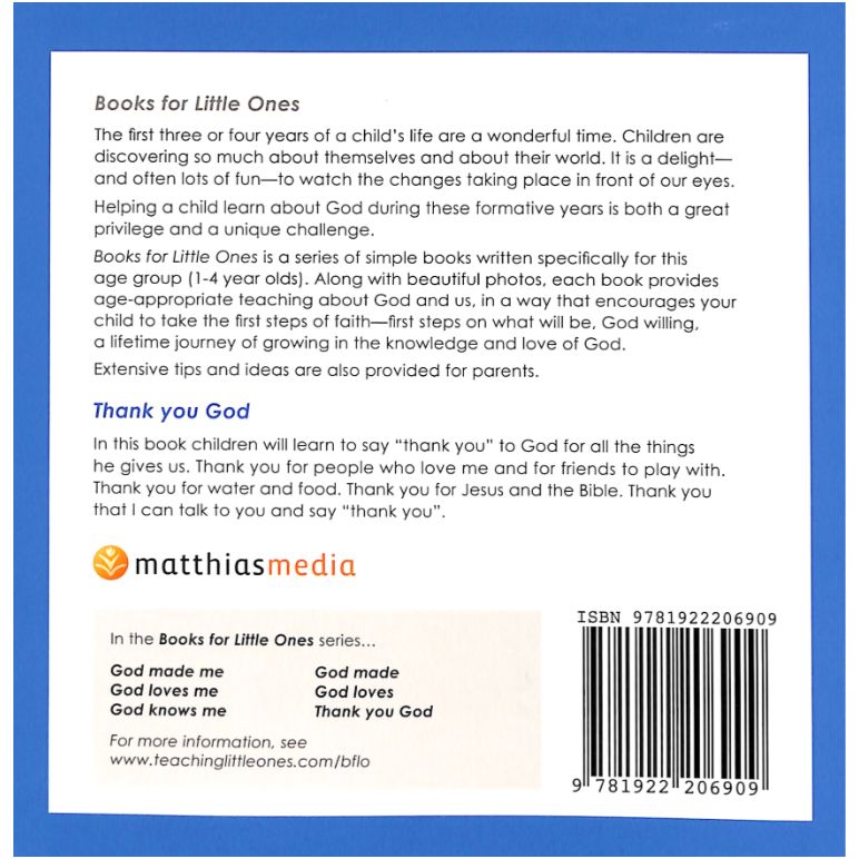 Thank You God (Books For Little Ones Series)