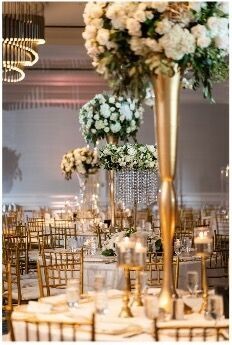 X Large Gold Cone Centerpiece