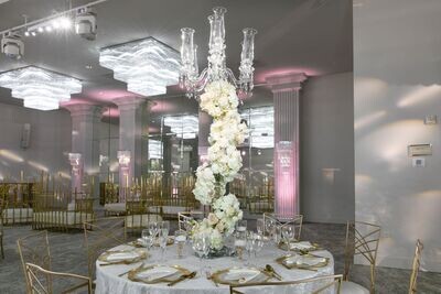 Extra Large Crystal Candelabra With Floral Wrap