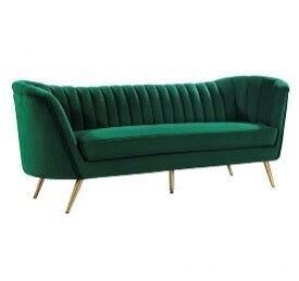 Emerald Green Contemporary Loveseat