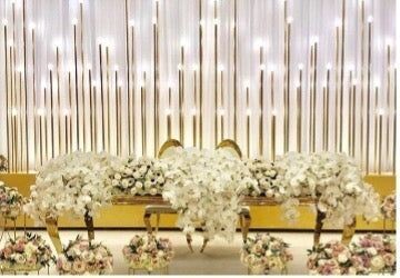 Large Gold Contemporary Iron Electronic Candle Holders