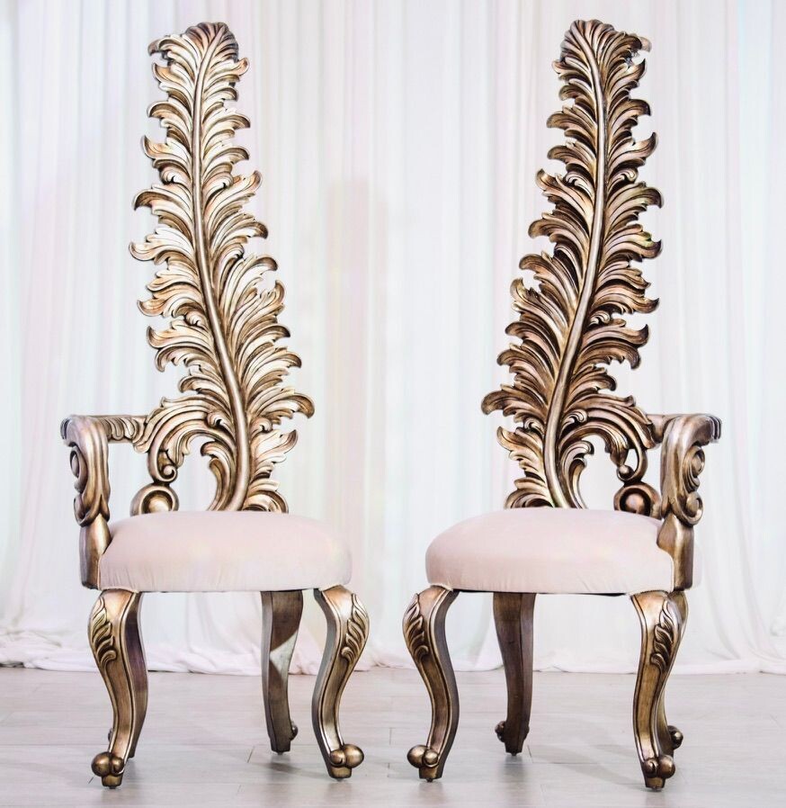 Gold leaf chair sales