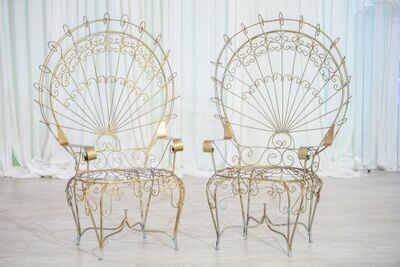 Peacock Iron Chairs - (set of 2)