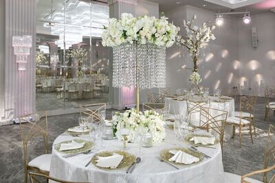 Square Chandelier with Floral (on Top And Bottom)