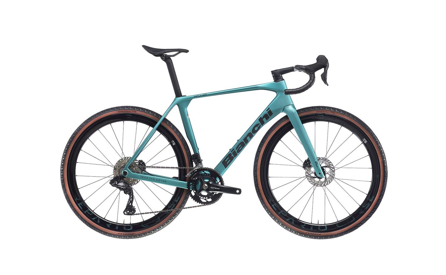 Bianchi Impulso RC Shimano 825 Di2 2x12sp MY25, Colour: FG - CELESTE METALLIC/GRAPHITE/CK16, Size: XS