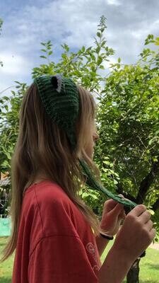 crochet frog headband
