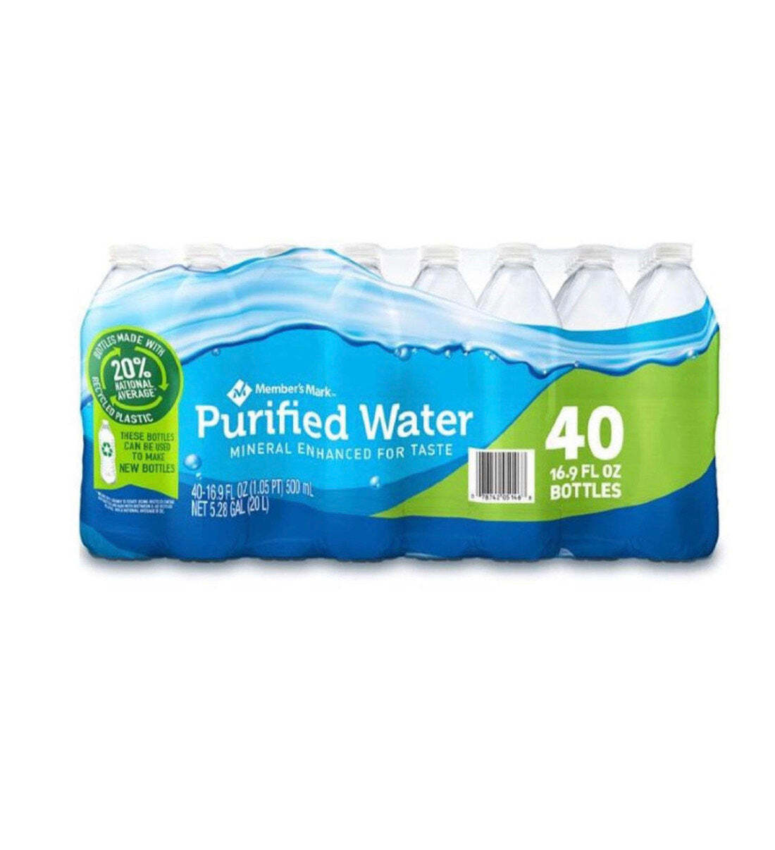 1 Pallet - Member's Mark Purified Water (16.9 fl. oz., 40 pk.)
