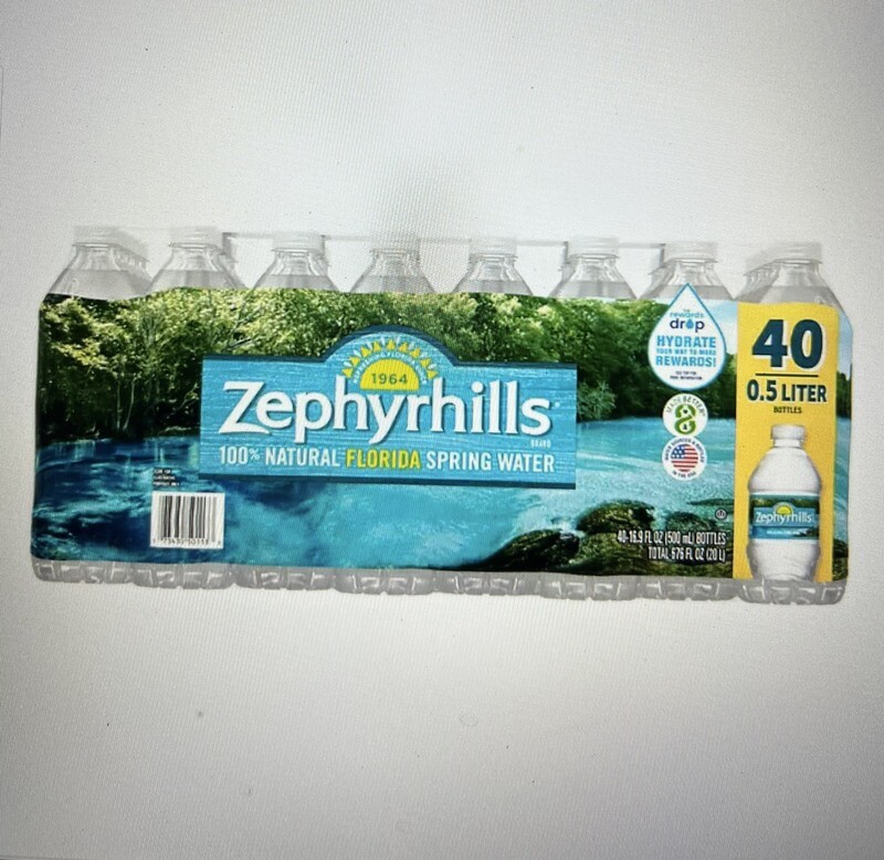 1/2 Pallet Zephyrhills 100% Natural Spring Water.