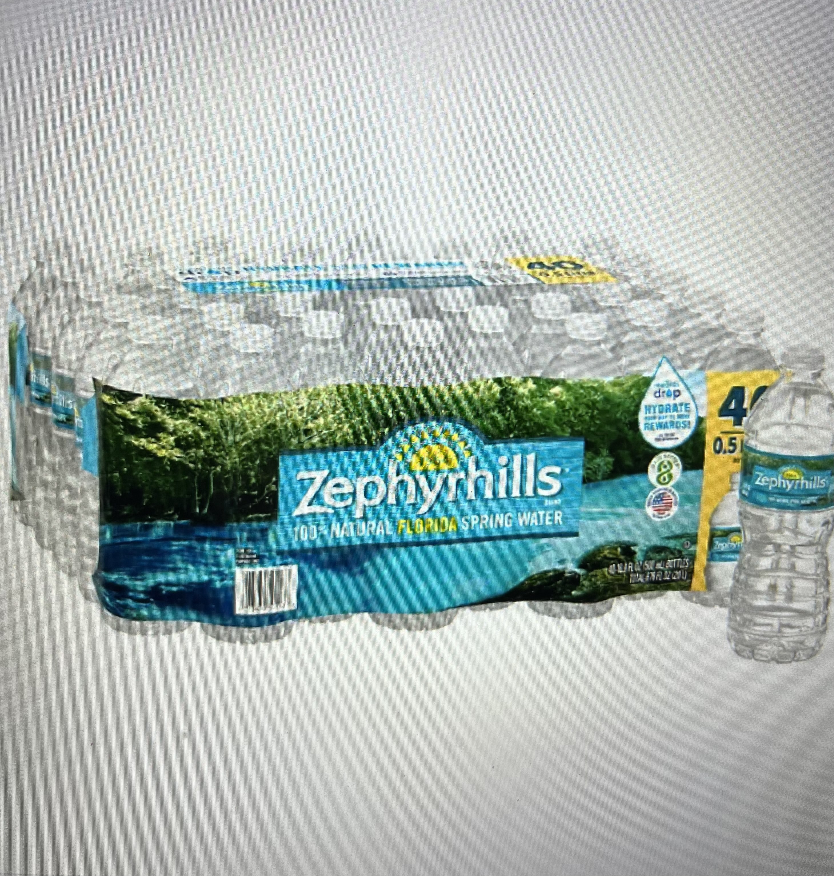 1/2 Pallet Zephyrhills 100% Natural Spring Water.