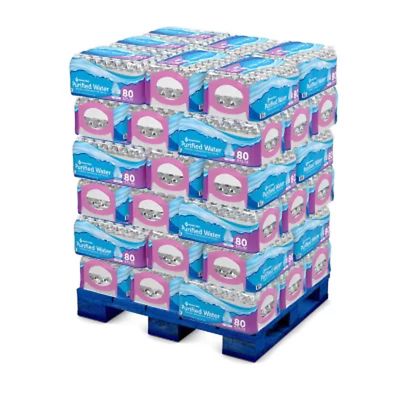 1 Pallet - Member's Mark Purified Bottled Water (8 fl. oz., 80 pk.)