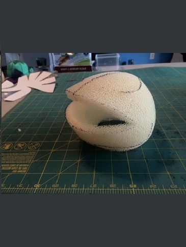 Rounded Head Pattern with fleece covering pattern