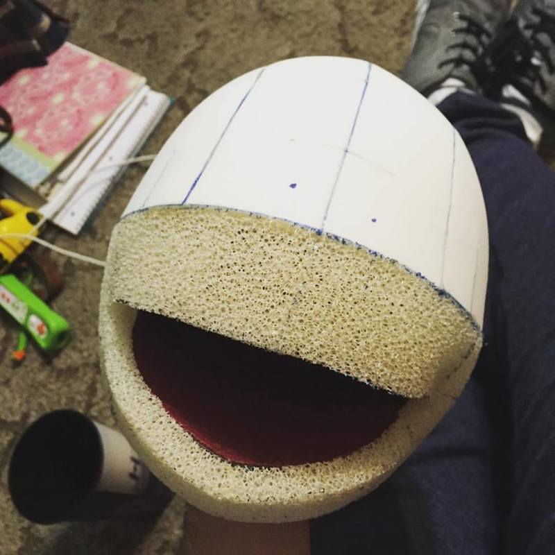 Round Person Head Pattern with fleece covering pattern