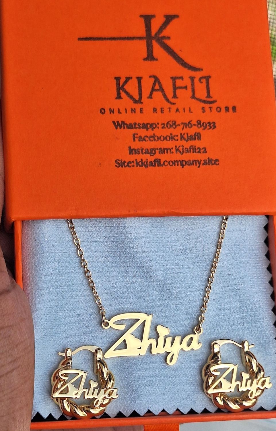 YOUR Name Necklace+Earring Set