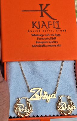 YOUR Name Necklace+Earring Set