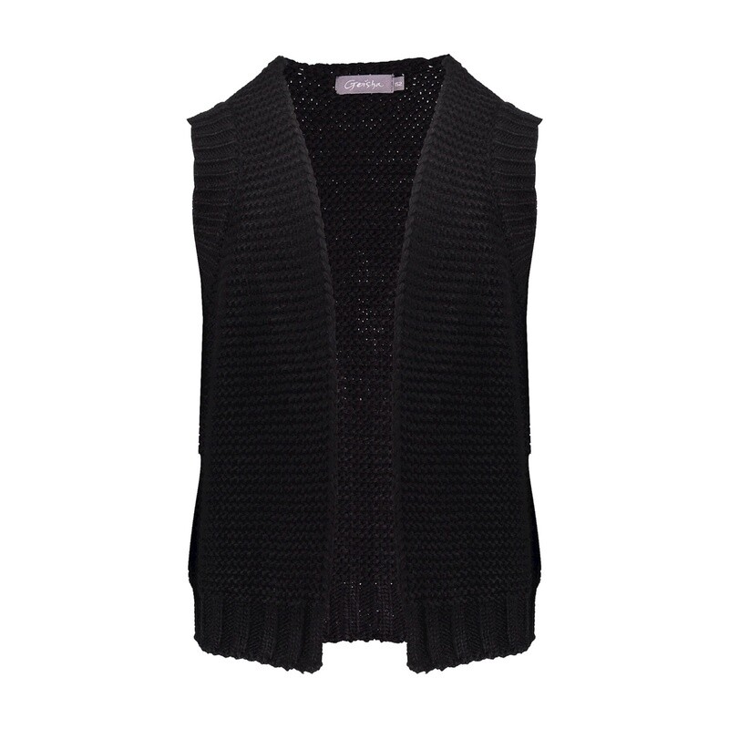 Geisha Gilet knit  000999 - black
