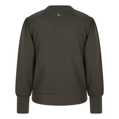 Indian Blue Jeans - Sweater Cable Structure Dark Green
