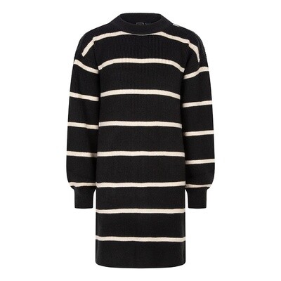 Indian Blue Jeans - Knitwear Striped Dress Black