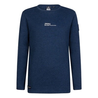 Indian Blue Jeans - T-Shirt Longsleeve Fancy Pique Evening Blue