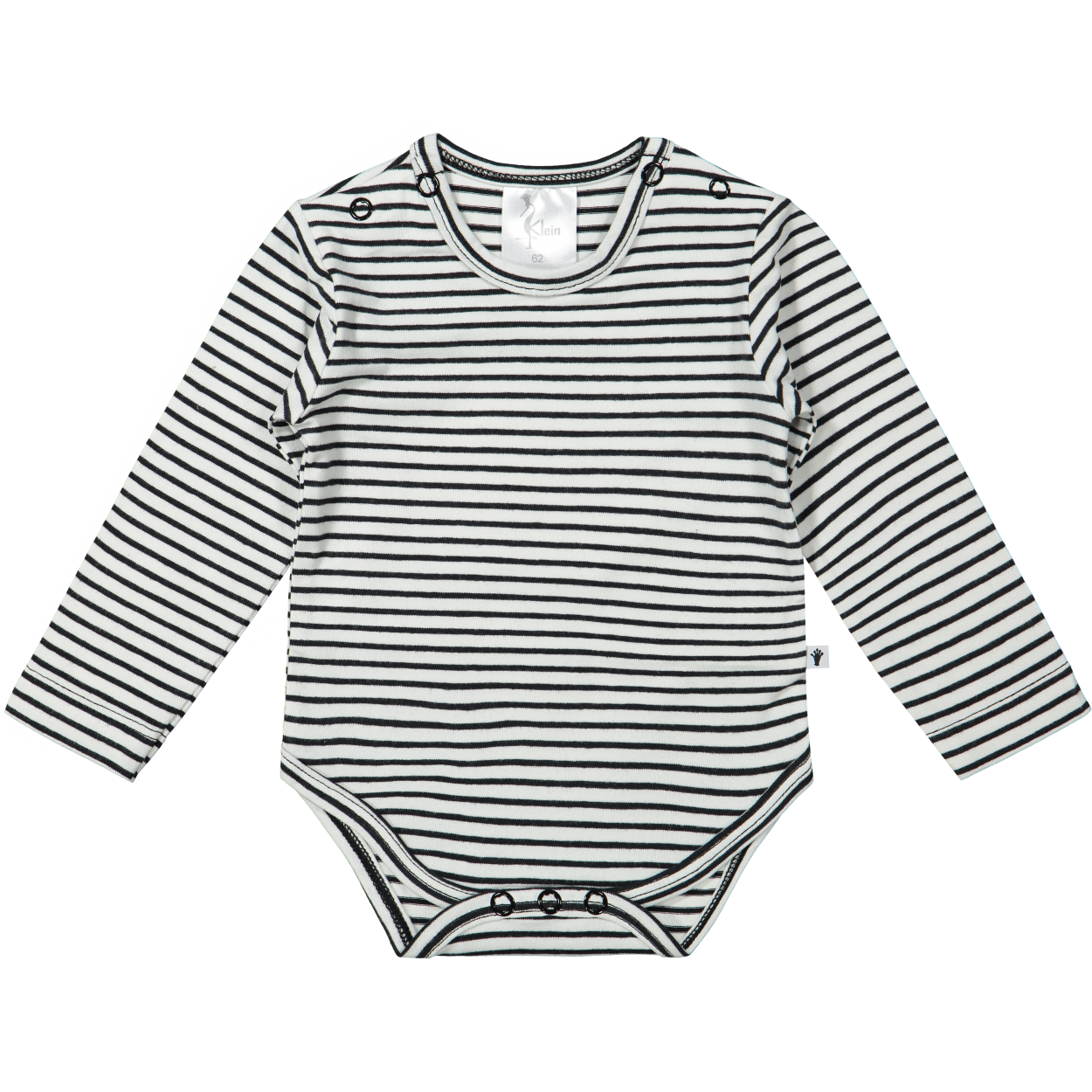 Klein Baby -Body Longsleeve Off White/ Black Stripes KN010