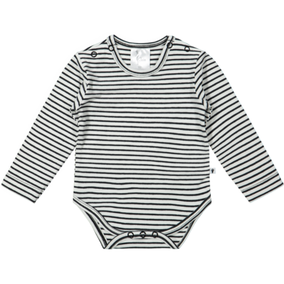 Klein Baby -Body Longsleeve Off White/ Black Stripes KN010