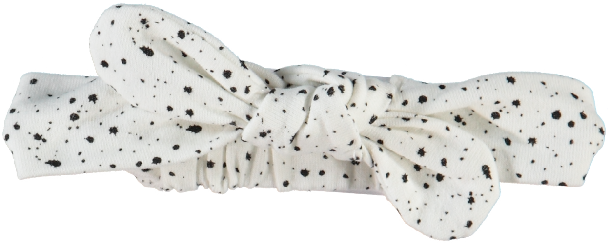Klein Baby -Headband Off White/ Black dots KN020