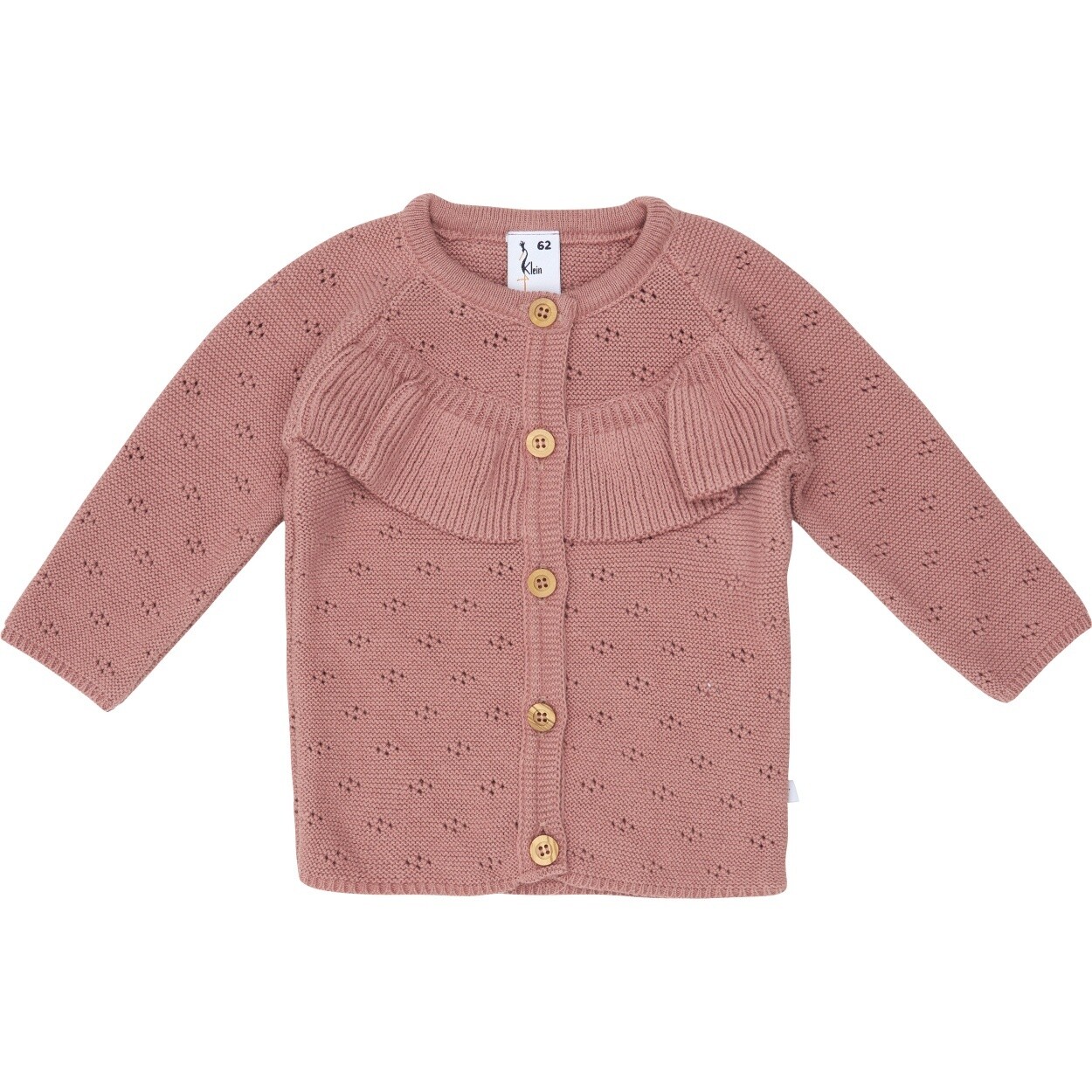 Klein Baby -Knit Cardigan Ruffle Roze
