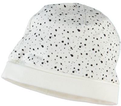 Klein Baby -Hat Off White/ Black dots KN019