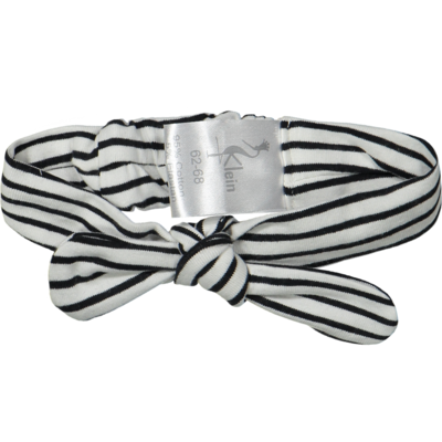 Klein Baby -Headband Off White/ Black Stripes KN020