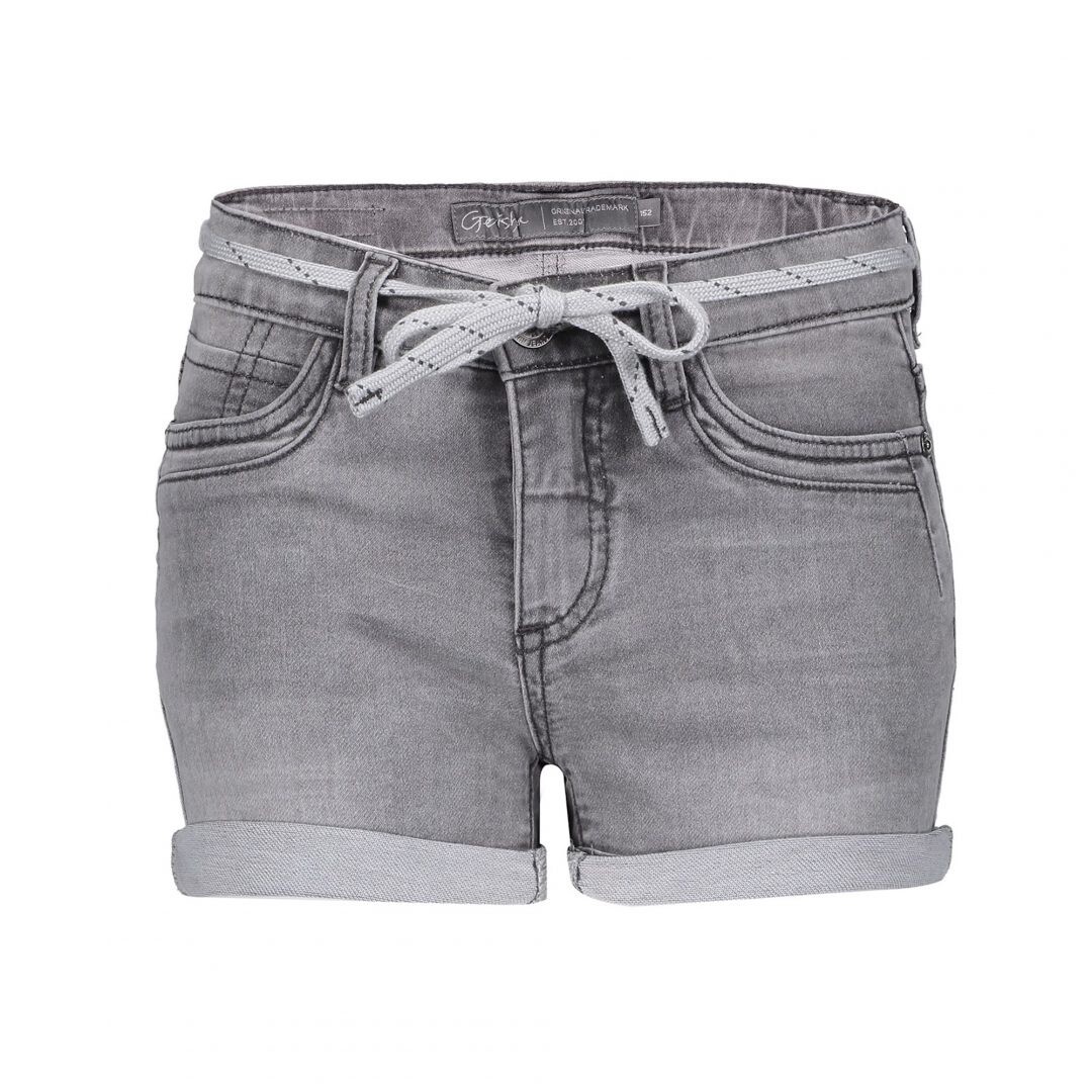 Geisha Shorts button at fly 134 grey denim
