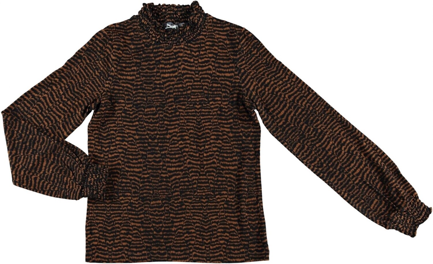 Geisha LS zebra smock 152 cognac/black
