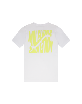 Malelions - Wave Graphic T-Shirt 8 | 128 White/Lime