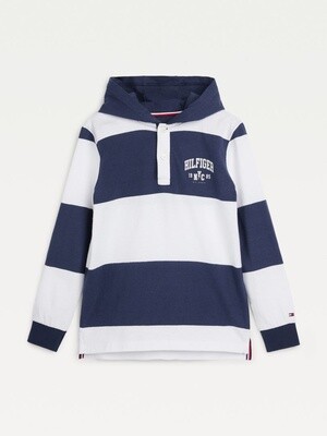 Tommy Hilfiger - RUGBY STRIPE HOODED 12 Navy